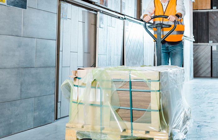 tegels op een pallet